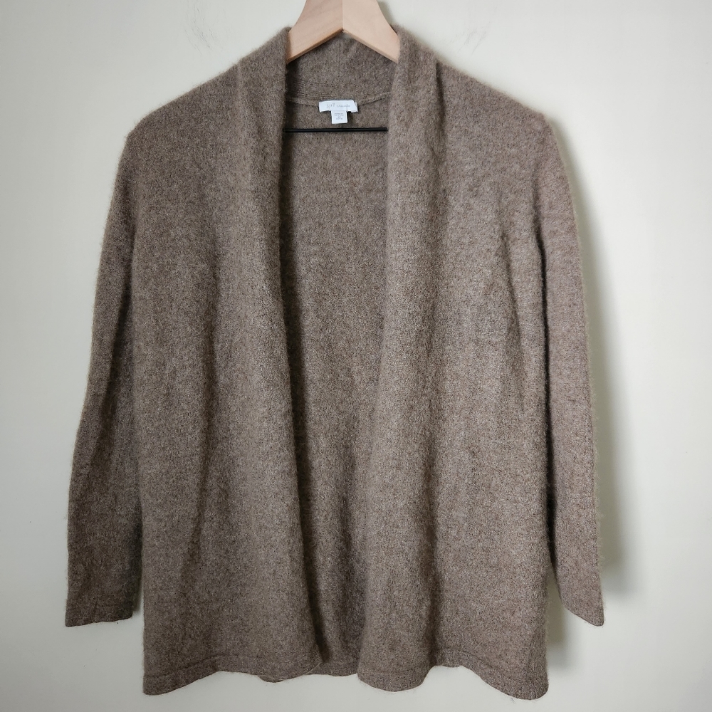 J. Jill Open-Front Brown Cozy Cardigan